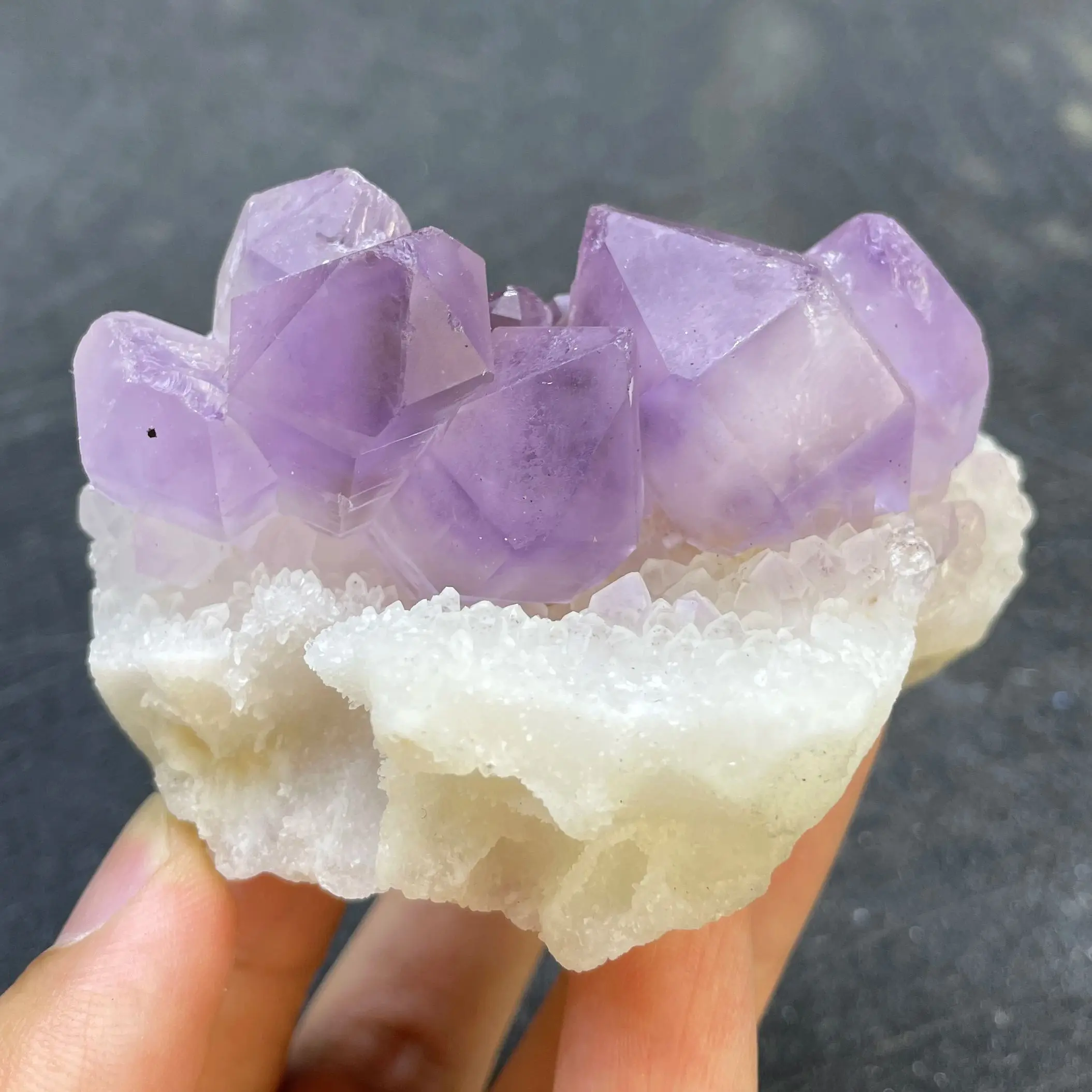 Natural Stone Amethyst Skeletal Crystal Mineral Specimen Quartz Cluster Raw Rock Decoration Rough Polished Healing