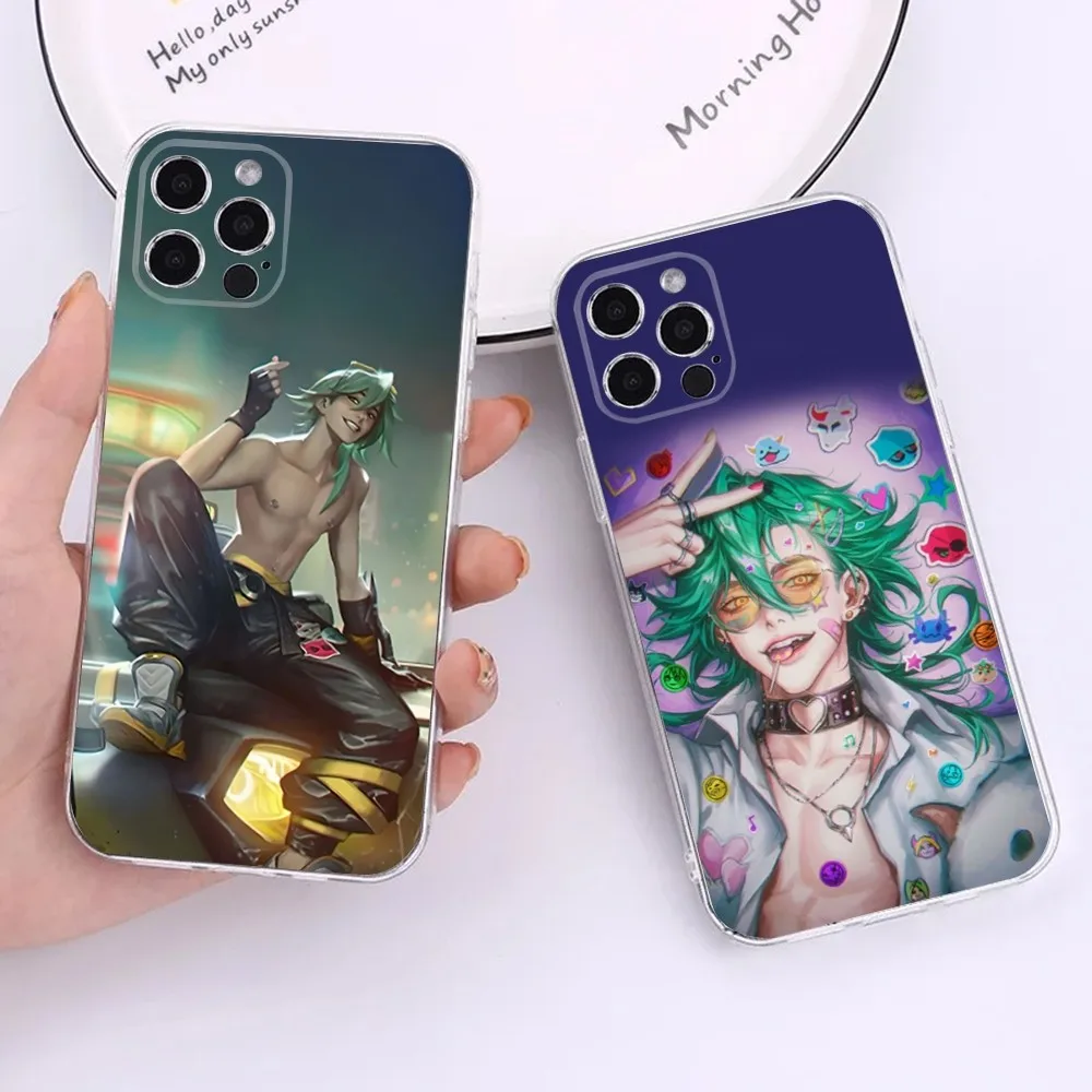 L-LOL Heartsteel Ezreal Phone Case For iPhone 15,14,13,12,11 Plus,Pro,Max,XR,XS,X,7,8 Plus,SE,Mini Transparent Silicone Soft