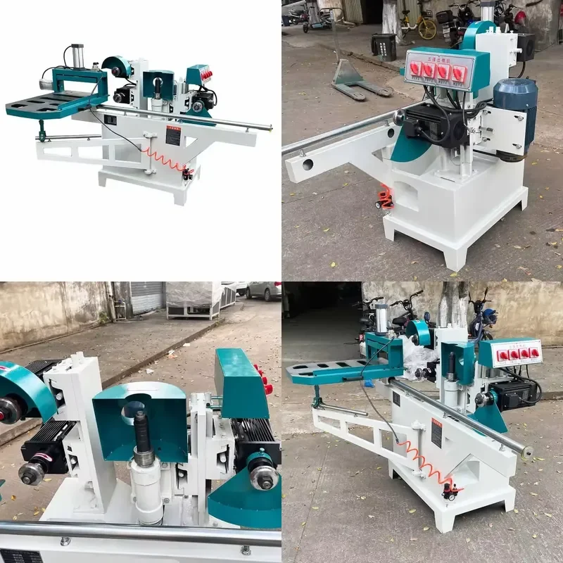 220V Automatic Leveling 5 Blade Mortiser Woodworking Machine for Door Lock Hole Mortising Cutter Tool