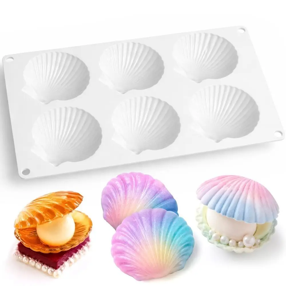 High Quality Shell Shaped Mousse Cake Mold Flexible Reusable Chocolate Dessert Mold Non-Stick Baking Mould Homemade Candy