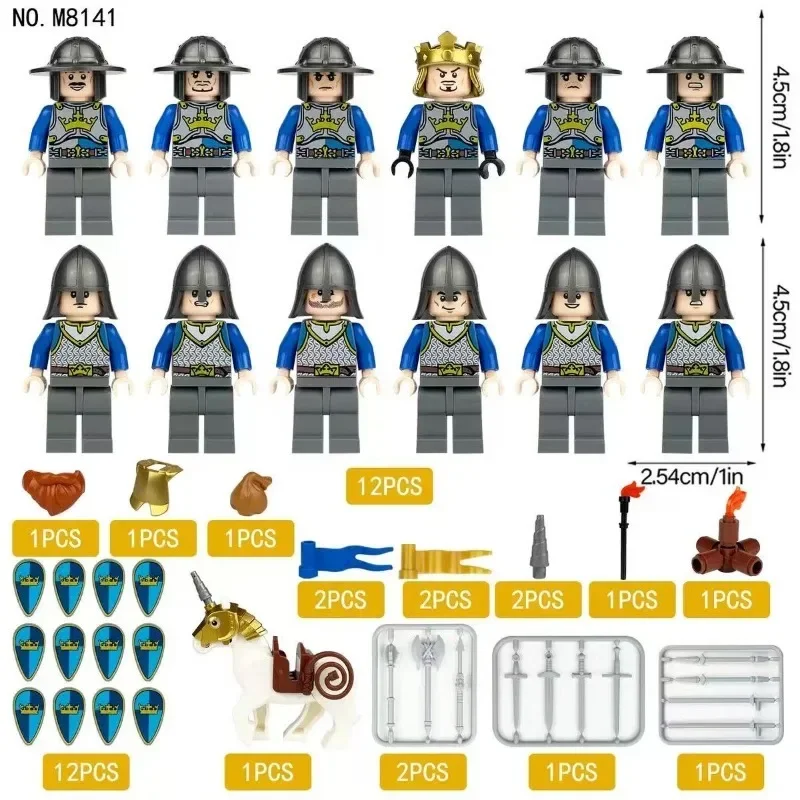 Antike römische Mittelalterritter, Bausteine, Figuren, Spielzeuge, Minifiguren, humanoide Puppen, Spielzeuge, Geburtstagsgeschenke. – Detail 6