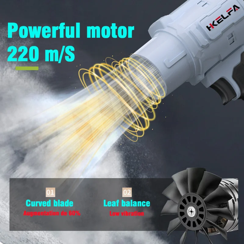 2000W Elettrico Turbo Ventilatore 220M/S Jet Ventilatore Palmare ventilatore a lama Cordless Elettrico Ventilatore di Aria Auto Asciugatrice Strumento di Rimozione Della Polvere