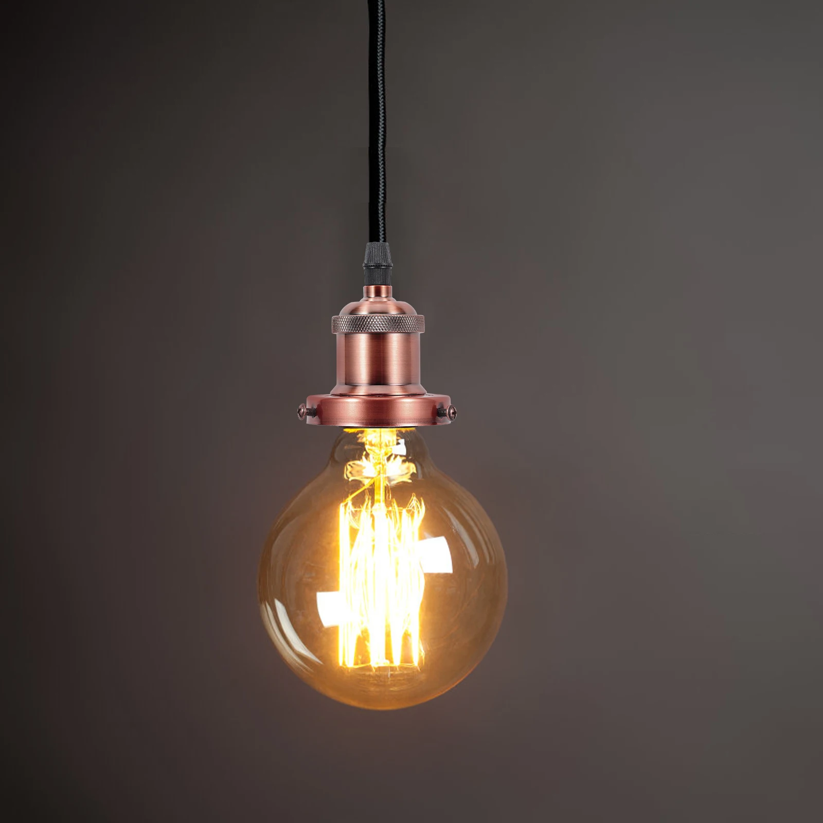 

for Retro Aluminum Lamp Head Shade Holder Replacement Desktop Vintage Pendant Light Sockets