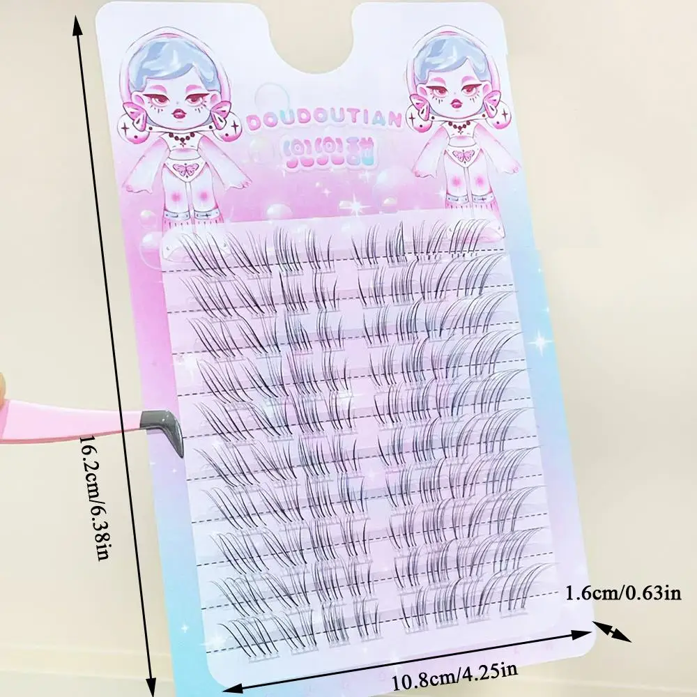 Fox Eye False Eyelashes Cluster Eyelash Nature Eyelash Grafting Long Segmented Lash Extension Daily Use Cosmetics Sweet Lash