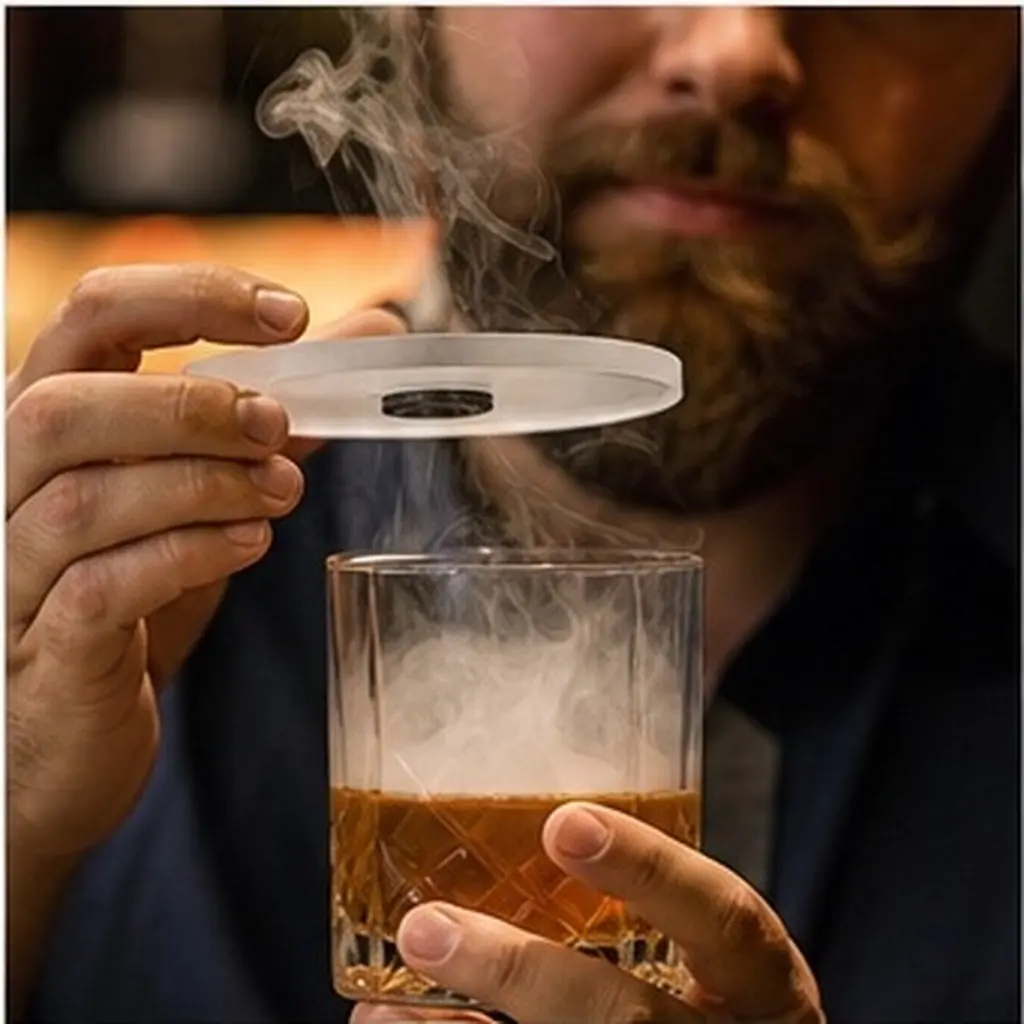 Acrylic Smoke Infuser Lid for Cocktails Whiskey Smoking Bar Tools DIY Flavor Infusion Easy Clean Universal Fit Cocktail Drinks