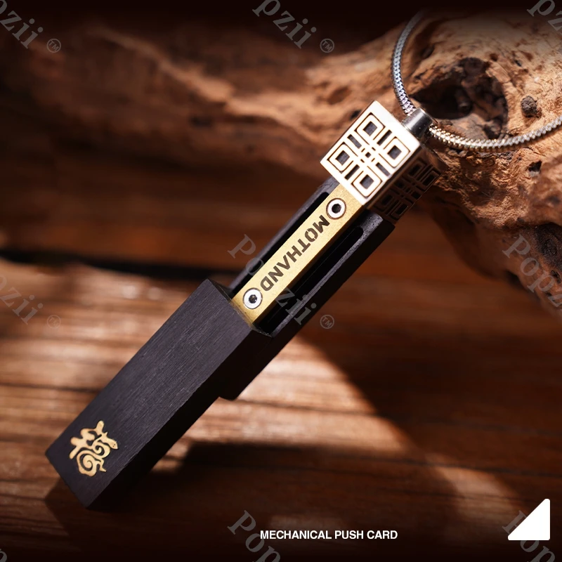 MOTHAND EDC FUYUN juguete para aliviar el estrés madera mecánico DingDing Push Slider Fidget juguetes colgante Fidget Slider juguetes de ansiedad