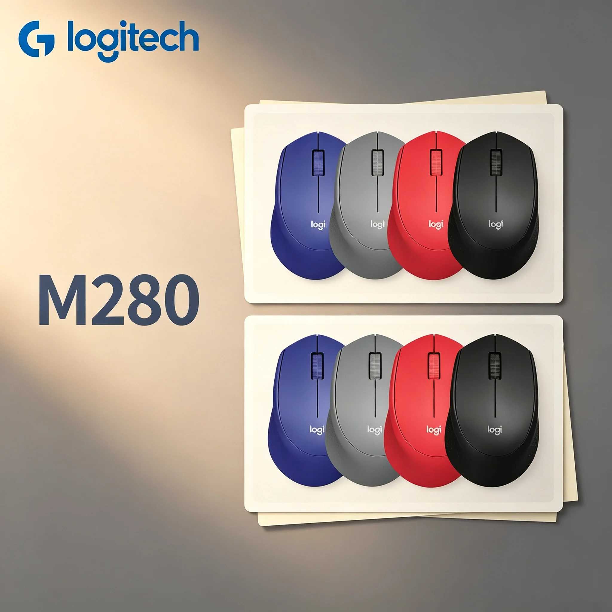 Long‑Lasting Logitech M280 2.4G Wireless Mouse AA Battery Powered Energy Saving Optical Tracking Mice For Desktop Laptop Study S
