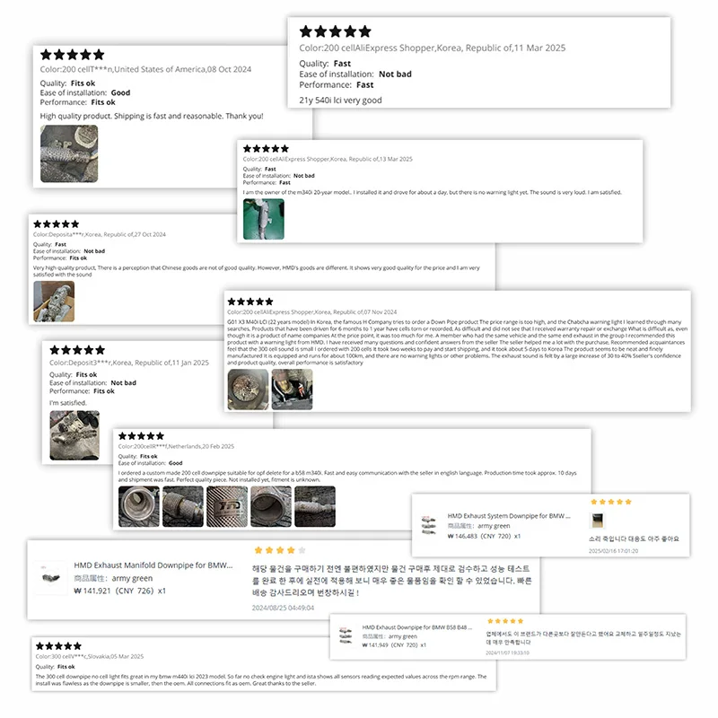 Zeitlich begrenztes Angebot HMD Rhodiniertes, geruchloses Downpipe, problemloses Licht für BMW 320i 325i 330i G20 G28 F30 2.0T B48 B46