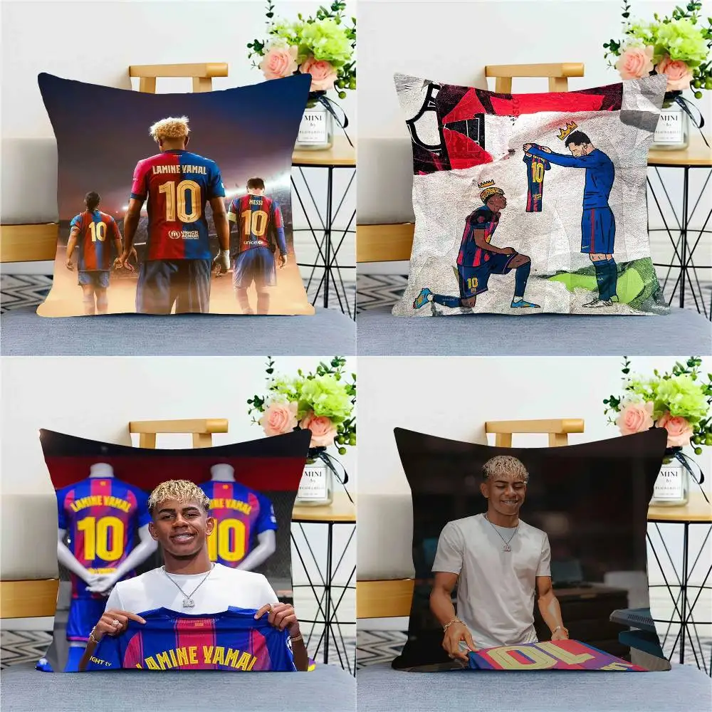 L-Lamine Y-Yamal Heritage No. 10 Pillow Case Square  Bedroom Sofa Leisure Comfort Cushion Car Home Decoration Pillowcase 40x40