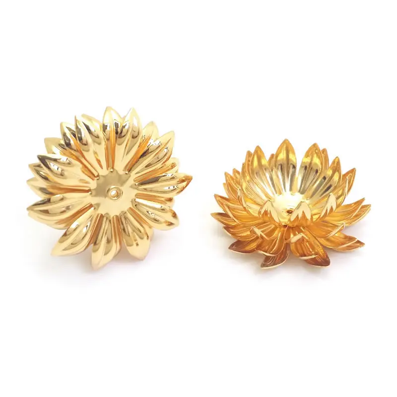 Not plated color Brass 3D Multi-layer Flower High Quality Diy Jewelry Making Supplies Accessories for Women Findings Accessories