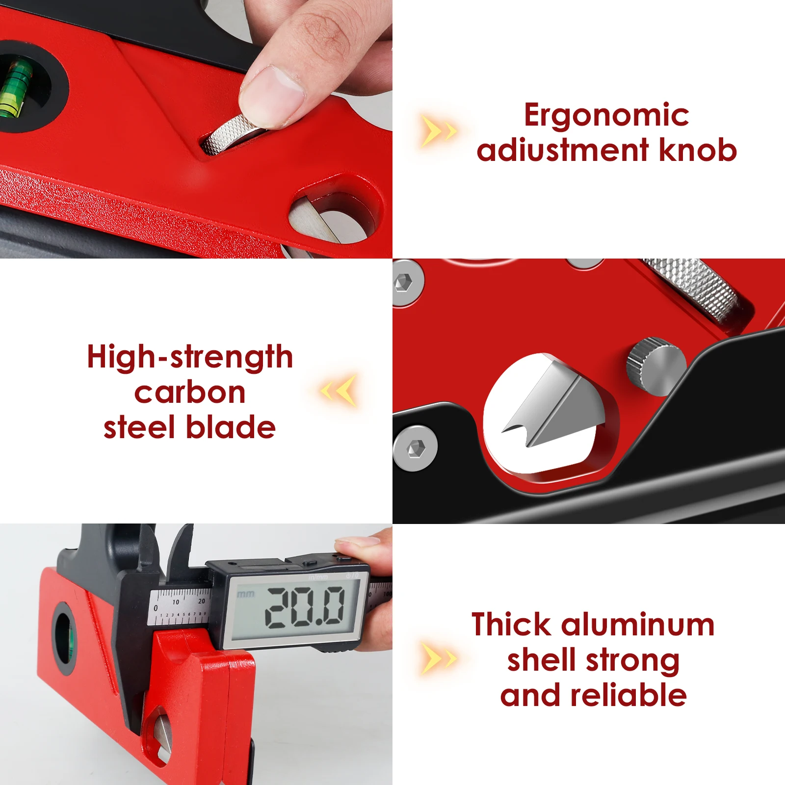 Timber chamfer flat aluminum alloy edge flattening tool adjustable edge DIY chamfer flat tool handheld woodworking planer tool