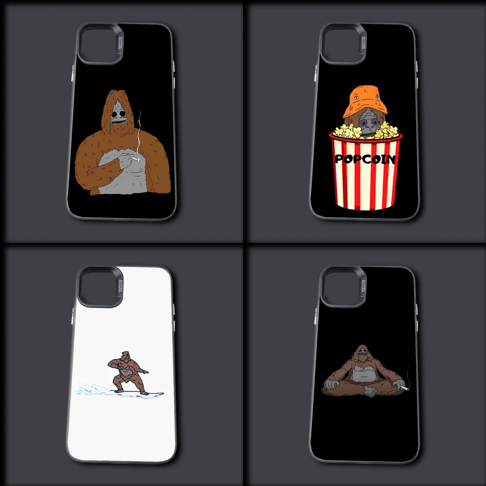 S-Sassy The Sasquatch Phone Case For iPhone 16,15,14,13,12,11,Mini,Pro,MAX Gray Silver Drop Matte Shockproof Back Cover