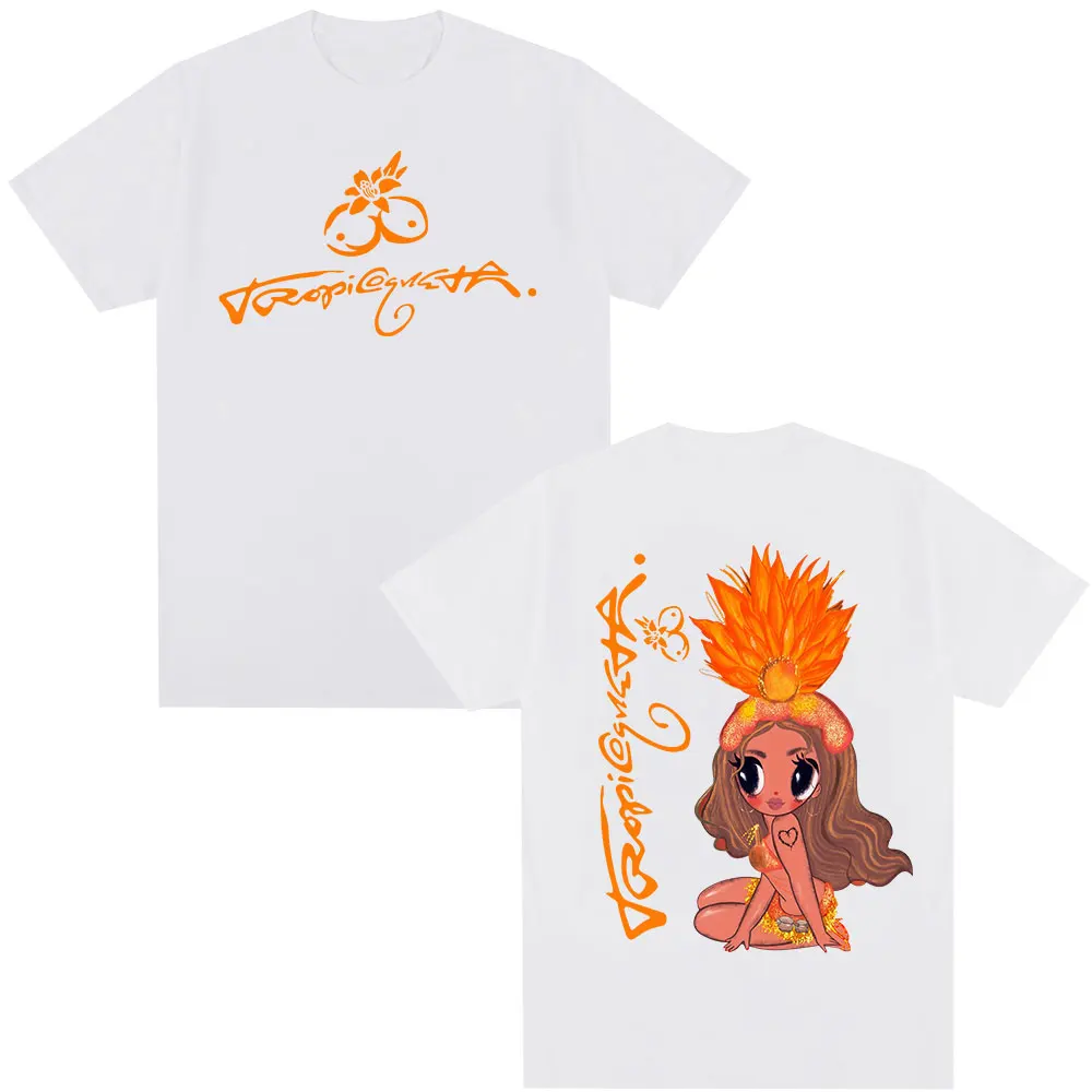 Karol G Tropicoqueta 2025 Album T-shirt Men Women Clothing Fashion High Quality T-shirts Cute Kawaii Casual Cotton Tee Shirts