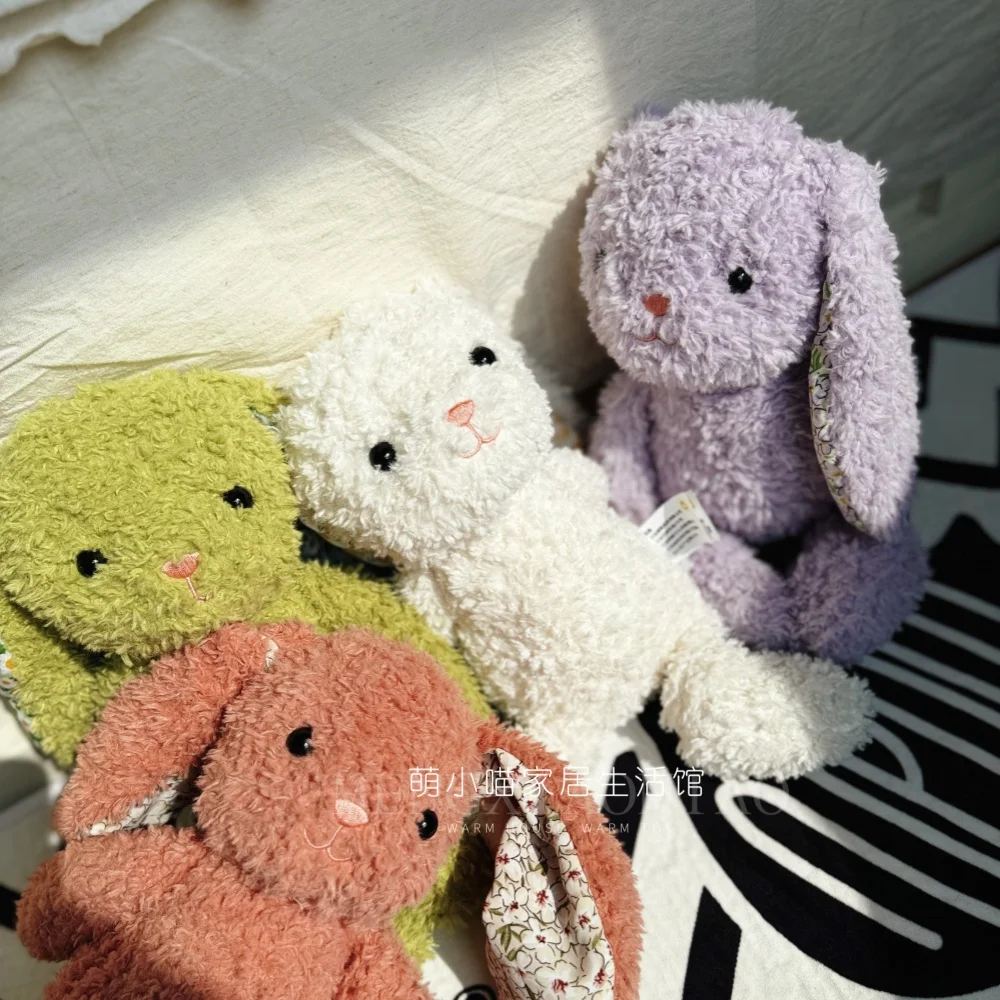 Kawaii Bunny Plushies Soft Toy Animals Cute Fluffy Long Ears Rabbit Toys Doll For Girls Birthday Gifts For Christmas Gifts