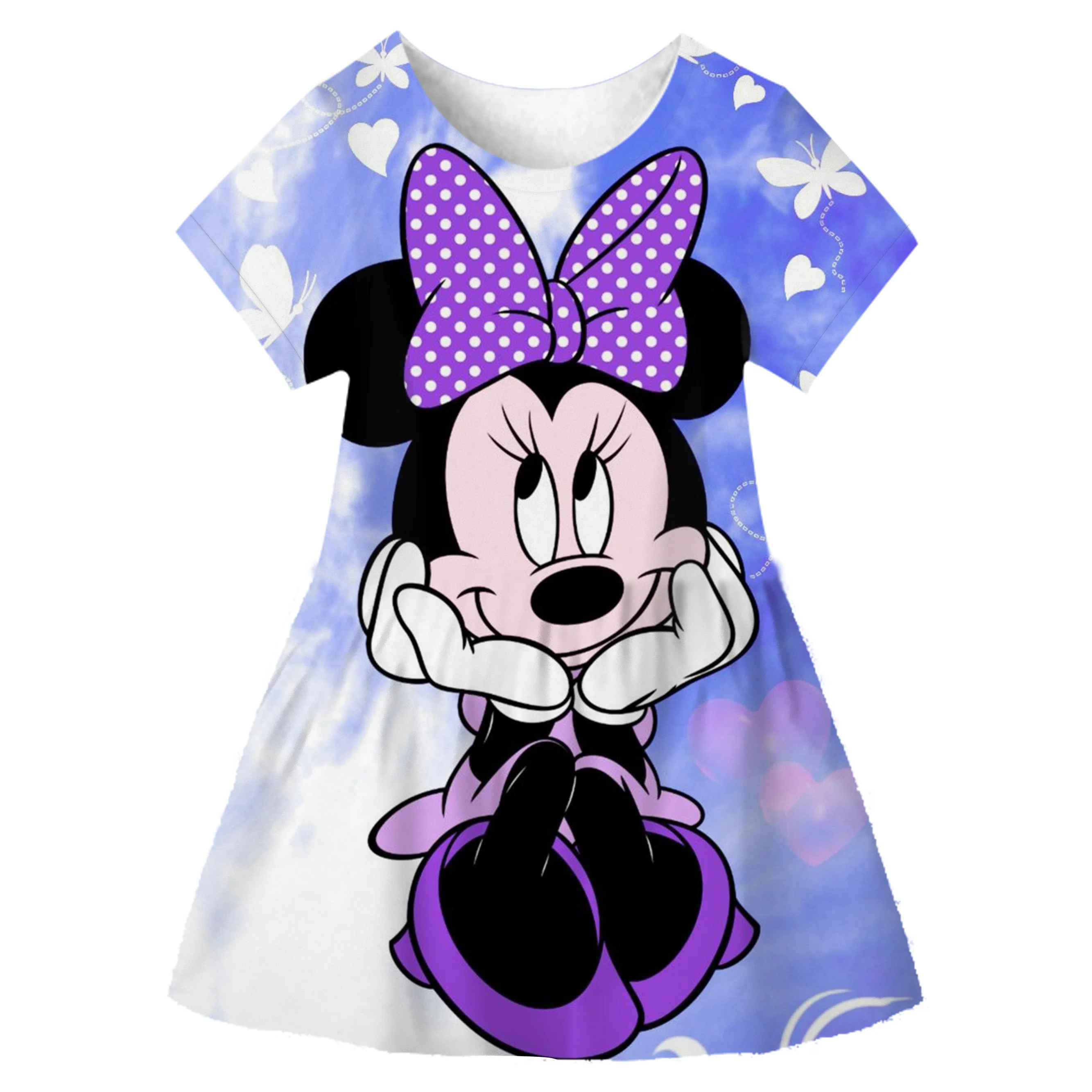 

2023 Summer Minnie Mouse Dress Beautiful Fashion Girls A-Line Dresses Children Disney Series Clothes Kids Clothing Dresses Frock