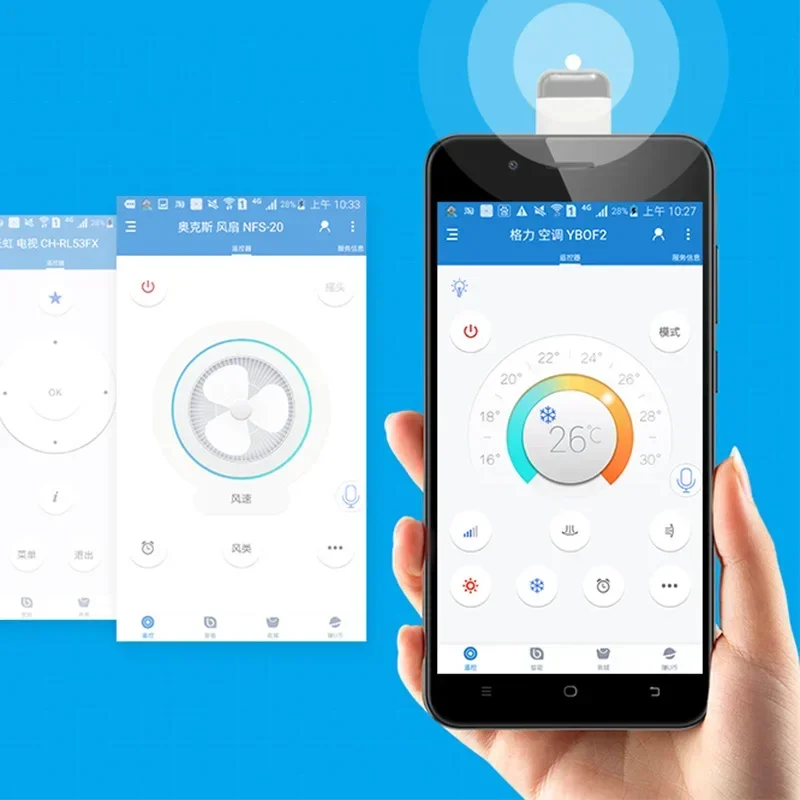 Smart IR Universal IR Appliances adattatore per telecomando a infrarossi Wireless per smartphone OTG (porta Mirco USB e di tipo C)
