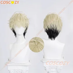 Xia Fei Anime Link Click Cosplay Wig Black and Blonde Hair 33CM Women Men Halloween Carnival Christmas Party Role Play Outfits