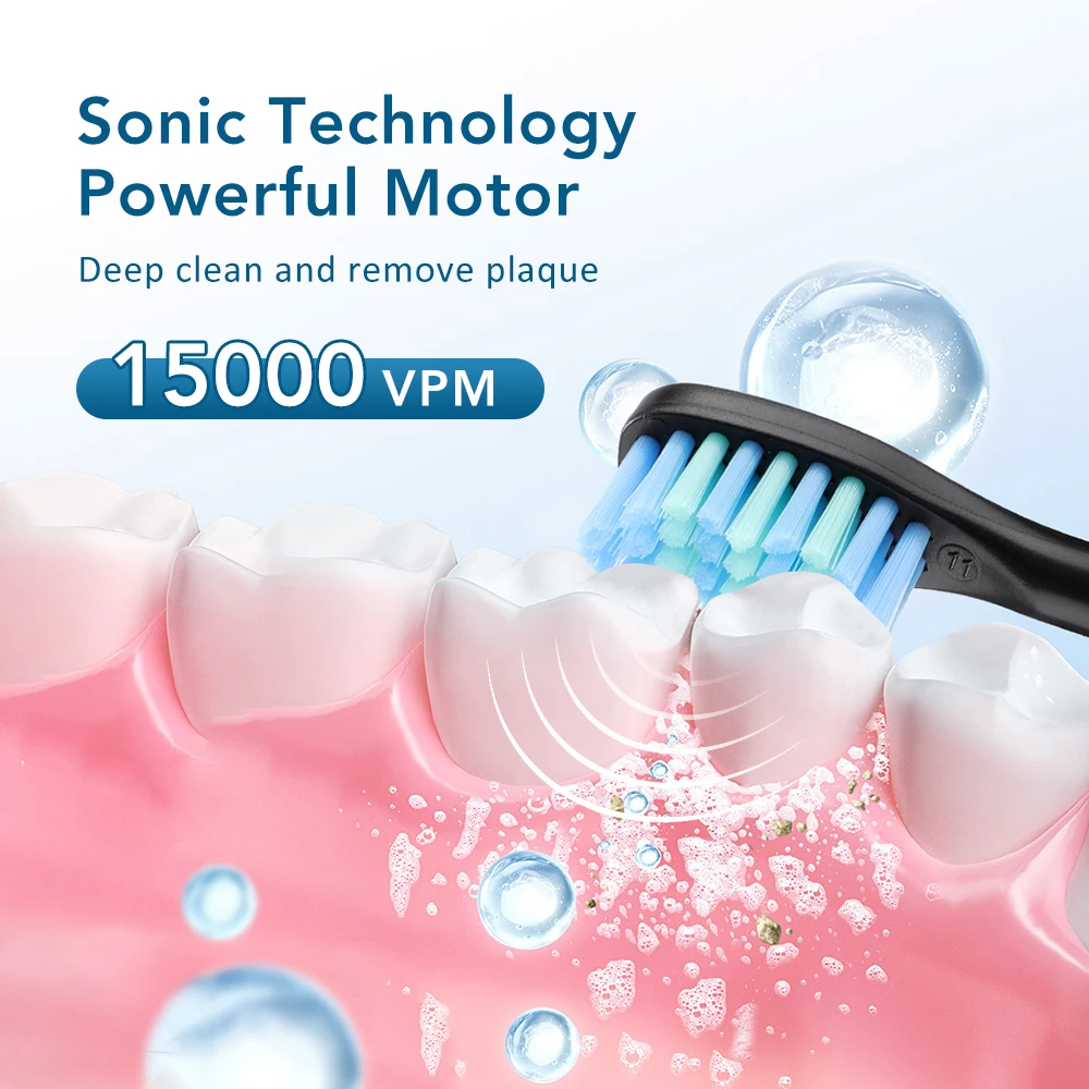 Smart Rotating Timing Electric Toothbrush 6 Modes Rechargeable Rotary Toothbrush With 4 Replacement Brush Heads Teeth Whitening - Image 4