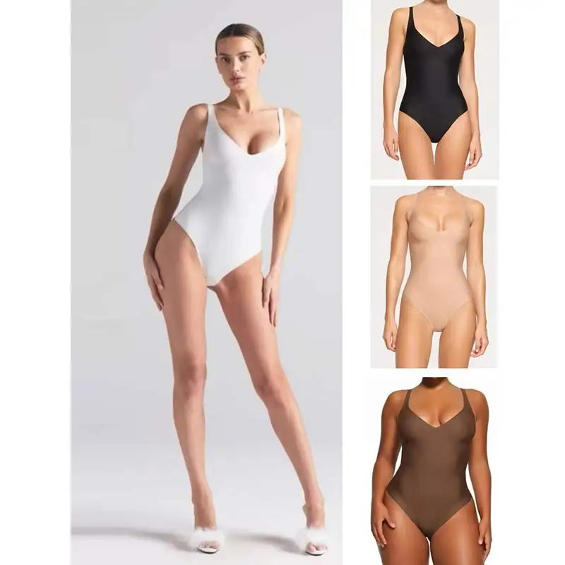 Seamless V-neck One-piece Corset Fitness Lose Weight Yoga Fitness Lady Underwear Beauty Back Bodybuilding Jumpsuit Fashion Parts