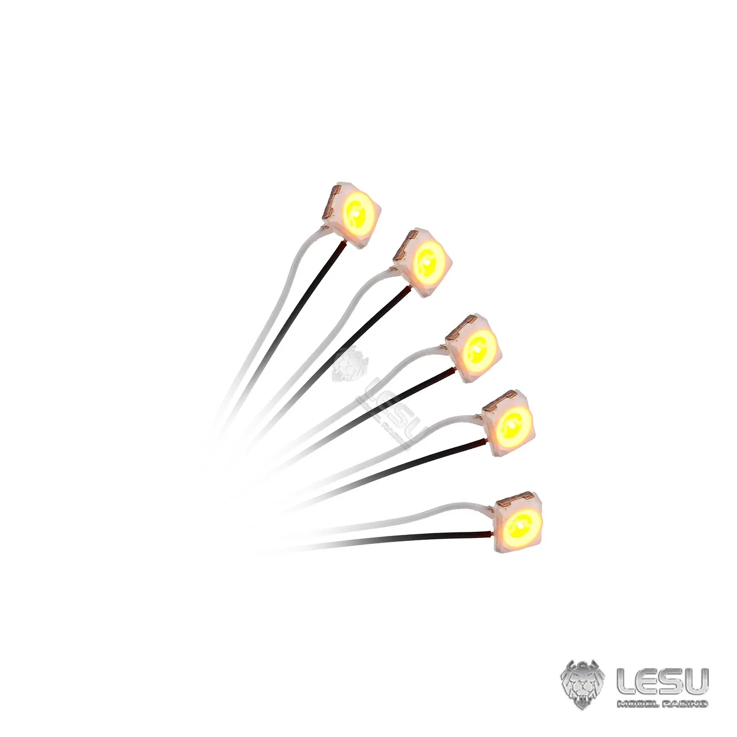 Plastic LESU LED Lamp Bead Yellow For 1:14 DIY RC Tractor Truck Hydraulic Dumper Tipper Excavator Model Trailer Lorry Car TAMIYA