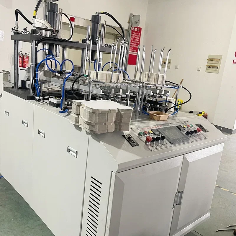 Octagonal box lunch box machine, disposable lunch box automatic intelligent octagonal carton forming machine