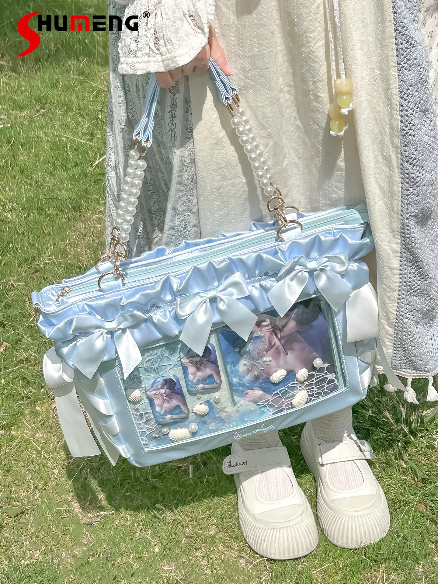 

Japanese Giels Sweet Lolita Satin Itabag 2025 New Women's Fashion Versatile Large Capacity Shoulder Bag Ladies Tote Bags