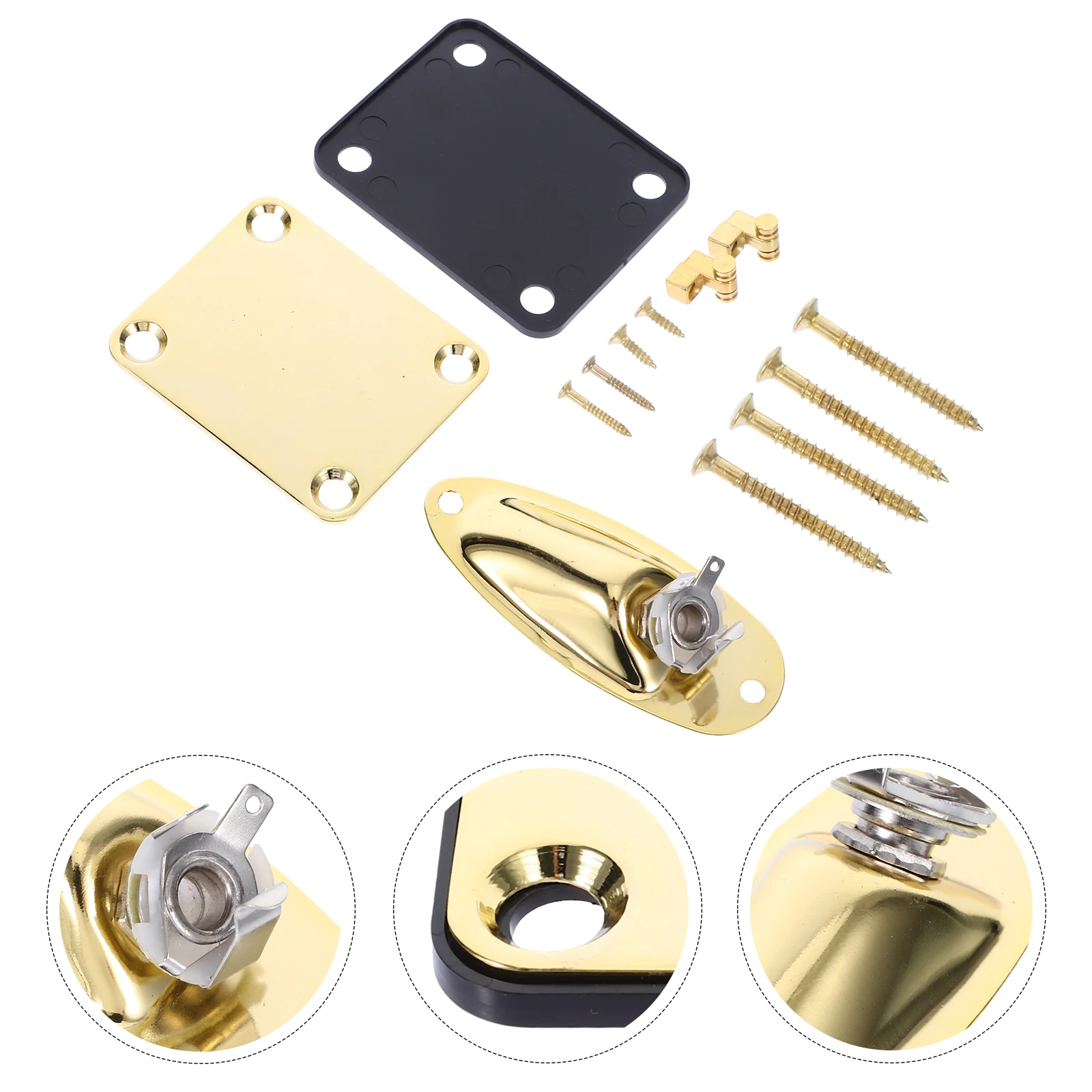 

Electric Guitar String Fixture Socket Plates Accessory Pickup Replacement Neckplate Iron Parts