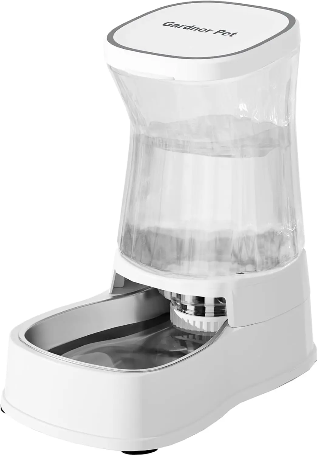 

Automatic Gravity Water Dispenser for Dogs, 1Gallon Stainless Steel Water Bowl Dispenser, 100% BPA-Free Dog Water Fountain Dispe