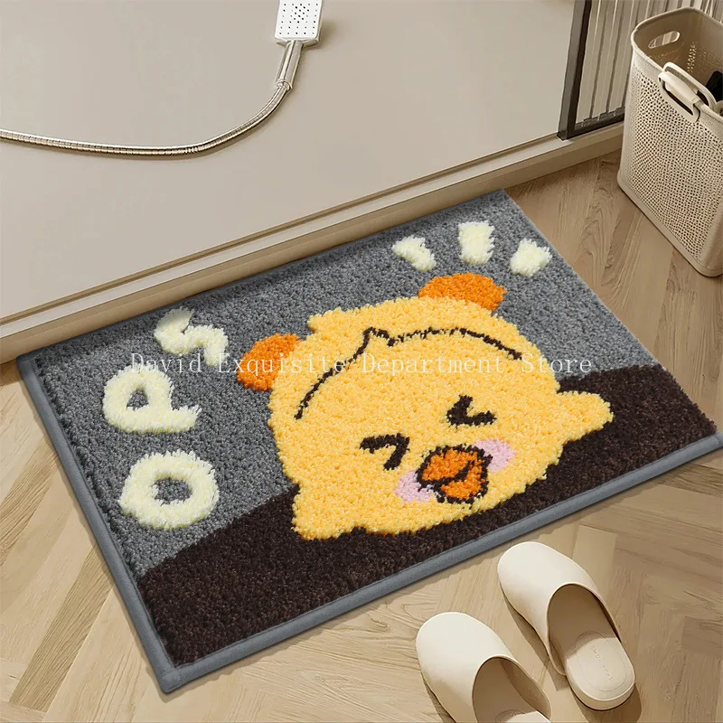 

Cartoon imitation cashmere carpet plush, dirt resistant and non slip, bathroom absorbent and machine washable mat