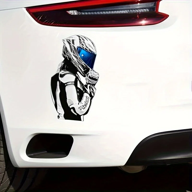 

1 шт., наклейка на шлем гоночного водителя-стильные наклейки с дизайном гонщика на шестерню для автомобилей, ноутбуков и любителей автоспорта, декор