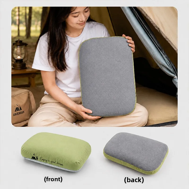 Memory Foam Camping Pillow with Slow Rebound for Neck Support, Portable Nap Pillow for Outdoor Sleeping and Tent Rest