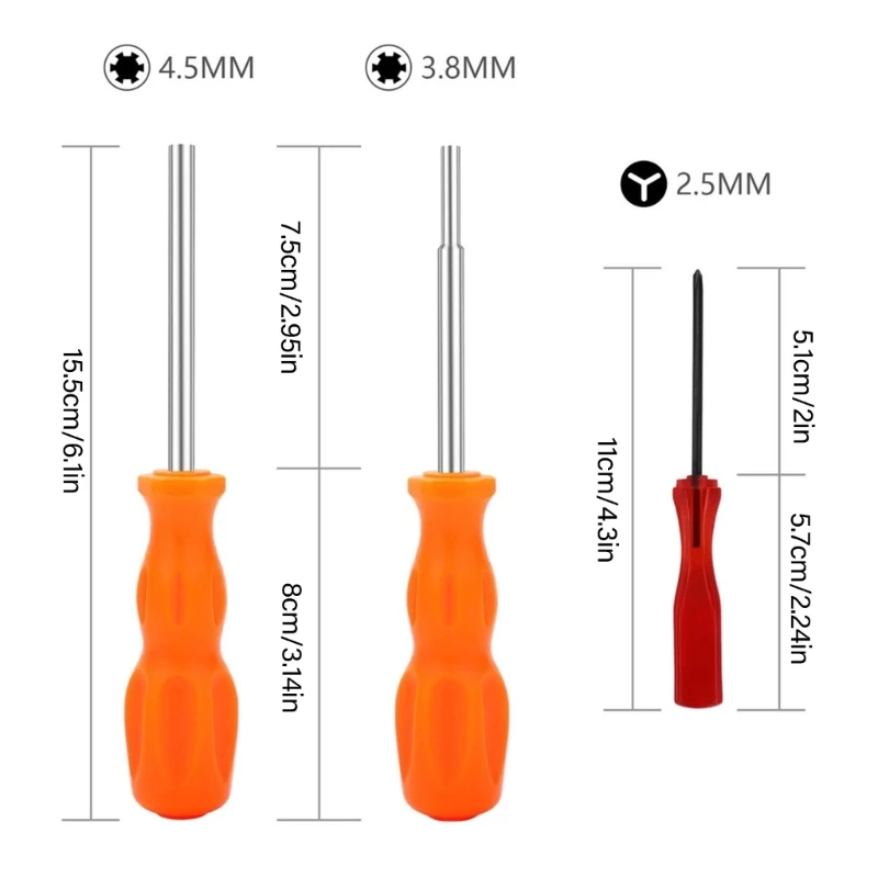 Handliches Schraubendreher-Bit-Set für die Elektronik reparatur breite Anwendungen 3,8mm & 4,5mm 2,5mm Schraubendreher-Reparatur werkzeug für n64