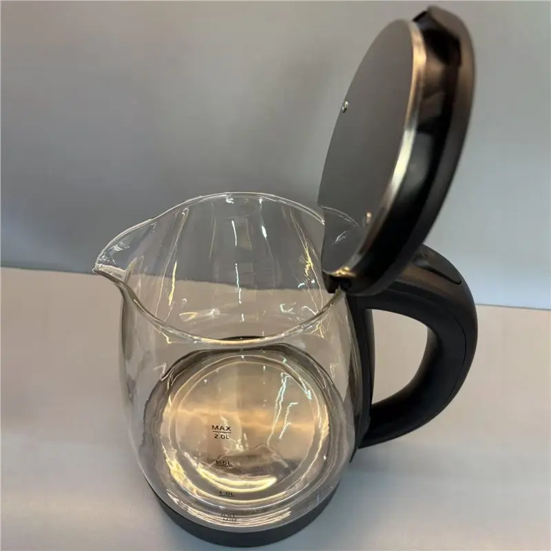 EMECE-2L Electric Kettle Glass Fast Boil LED Household Appliance EU Plug