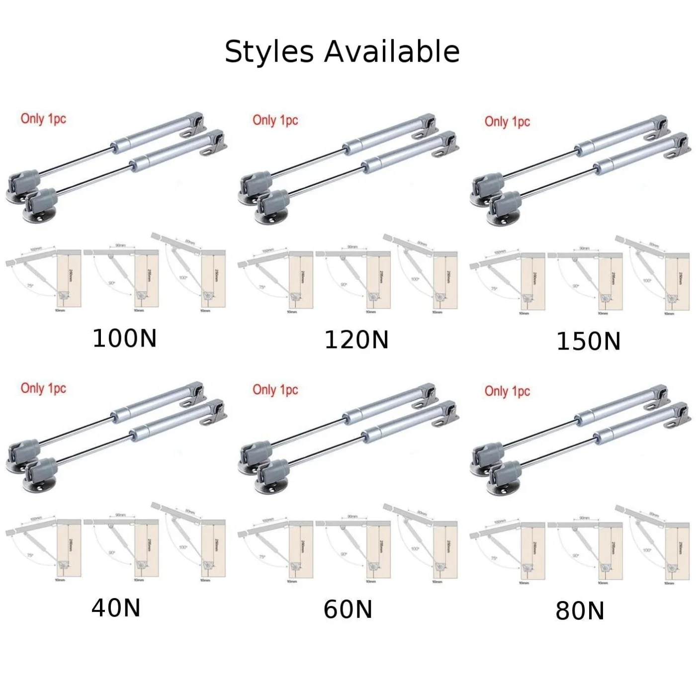 Robuste hydraulische Stützstange 27 cm/10,63 Zoll Möbel-Stahltür-Hebestütze, hochwertiges Heim-/Raumtür-Set, 1 Stück, heiß