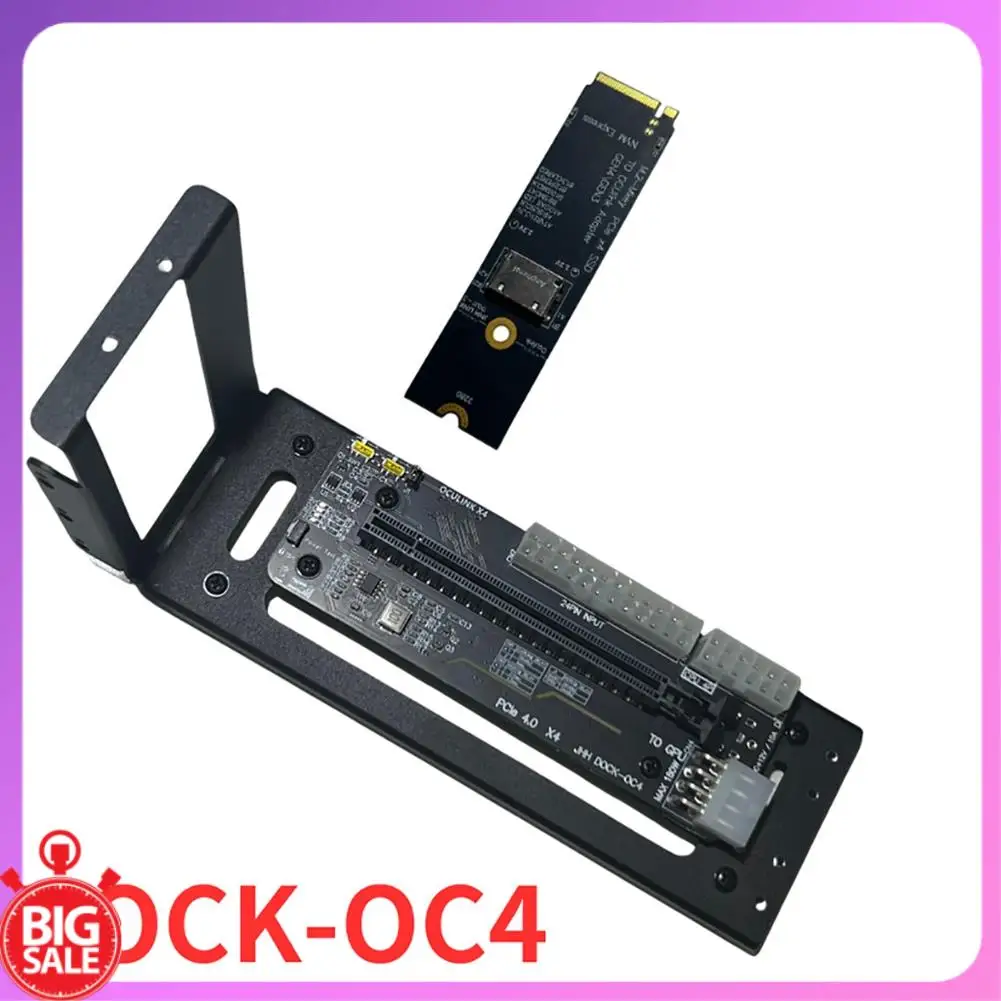 صفقة كبيرة لـ Oculink/M.2 Nvme بطاقة الرسومات الخارجية للكمبيوتر المحمول EGPU حافظة GPU Dock PCIE 4.0X4 Gen4 بطاقة توسيع GDP للكمبيوتر المحمول
