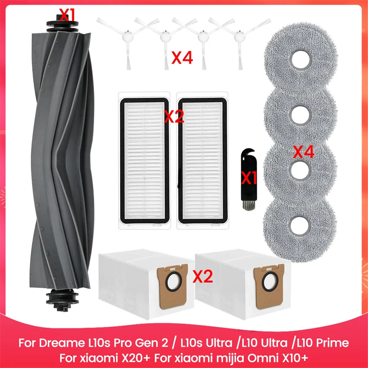 Para Xiaomi X20+, para Dreame L10s Pro Gen 2/L10s Ultra / L10 Ultra /L10 Prime, para Mijia Omni X10+ piezas de aspiradora