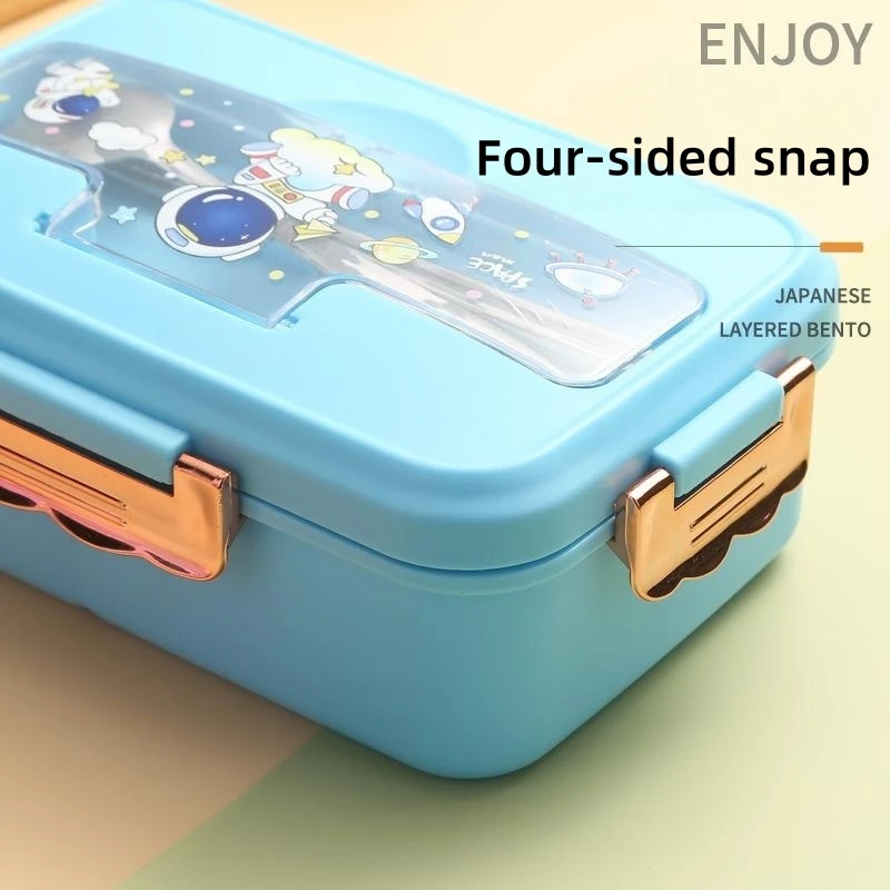 JUSTINLAU Bento Lunch Box Lunch Container for Kids Food Storage Containers Microwave Oven Heating Partitioned Lunch Box - view 5