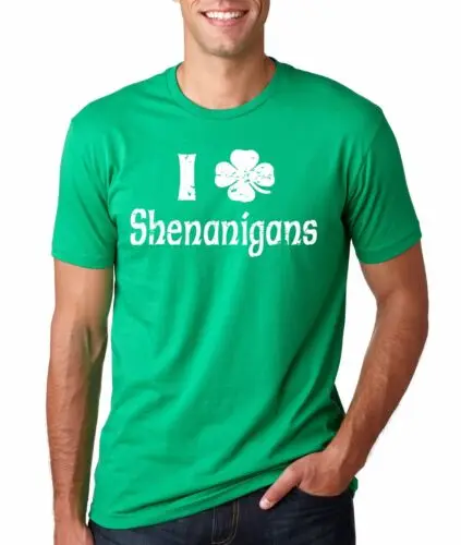 I Clover Shenanigans T-shirt Funny St. Patrick's Day T-shirt  I Love Shenanigans