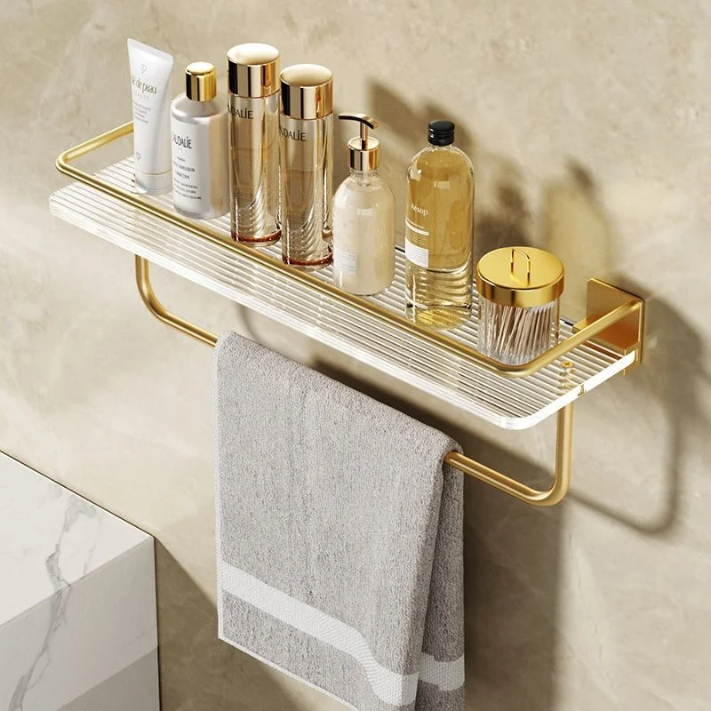 Bathroom Shelf Light Luxury Washstand Acrylic Toilet Washroom Towel Storage Without Holes Wall-mounted Storage Rack Oaganiser