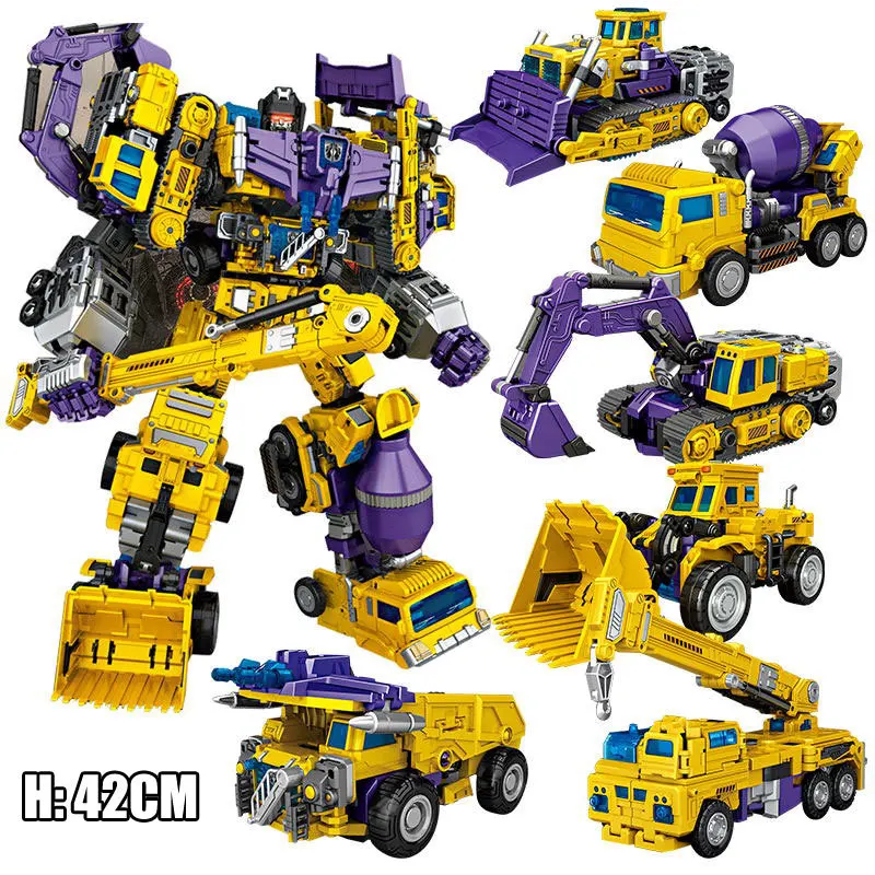 

NBK Devastator Toys Boy Transformation KO G1 Robot Car Anime Action Figure Rescue Excavator Crane Hook Model Kid Adult Toys kids