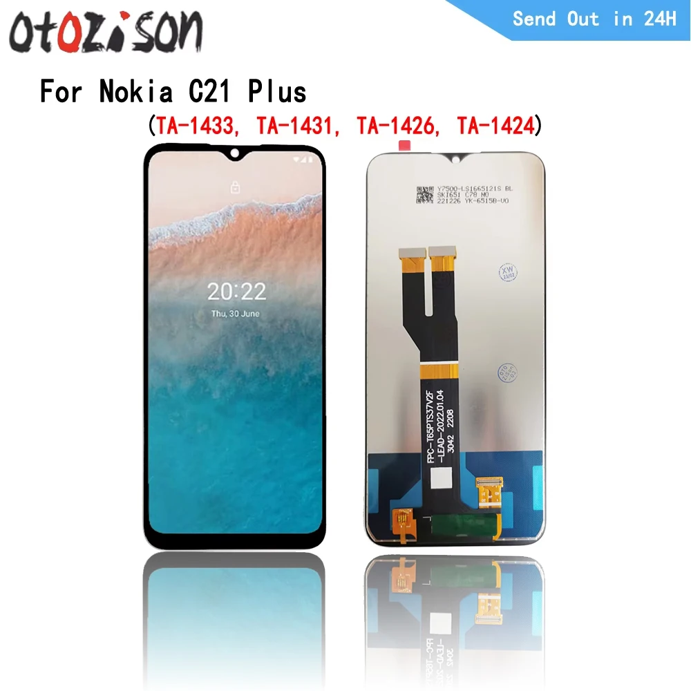 

Для Nokia C21 Plus ЖК-дисплей 6,52 дюйма IPS TA-1433, TA-1431, TA-1426, TA-1424 ЖК-экран с сенсорной панелью и дигитайзером с рамкой в сборе