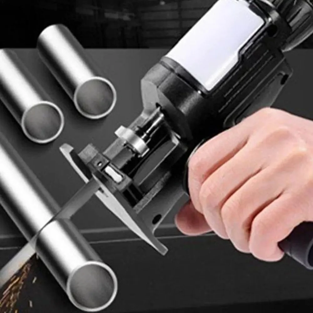 Handheld Electric Drill To Chainsaw Conversion Adapter Portable Black Plastic Reciprocating Saw Attachment For DIY Projects