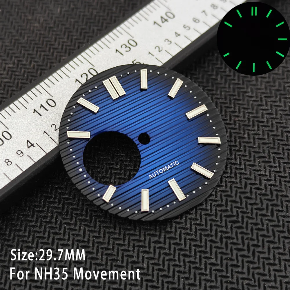 

Стрелки циферблата часов 29,7 мм подходят для механизма NH38 C3, зеленые светящиеся мужские часы, циферблаты, аксессуары, детали, можно сделать индивидуальный логотип