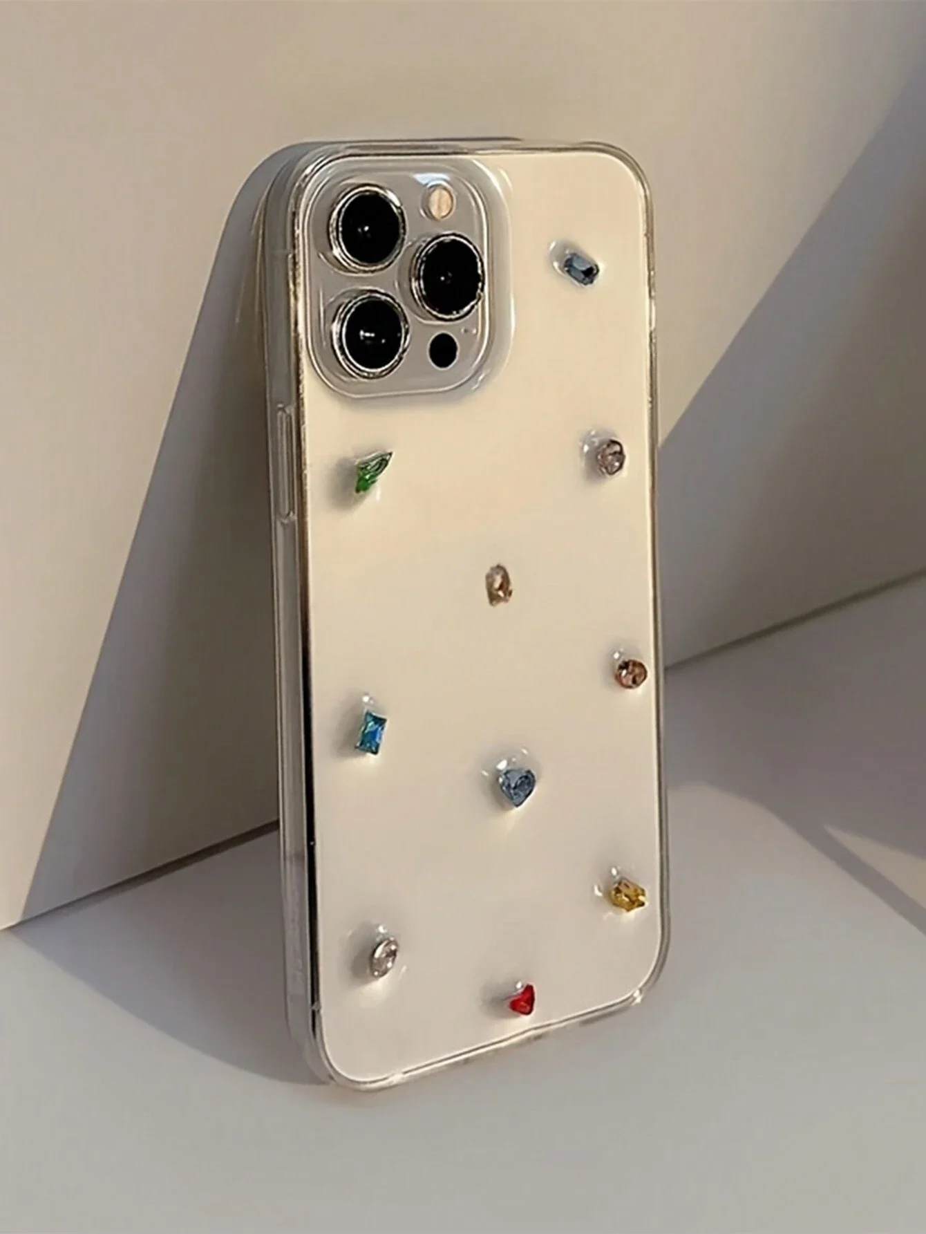 Cor de luxo diamante gem claro caso telefone compatível com 15 14 13 12 pro max 11 capa traseira macia escudo epóxi coreia 3d bowknot c