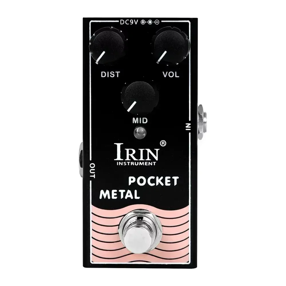 IRIN Pocket Metal Electric Guitar Effects Pedal Metal Distortion Midrange Adjustment Effect True Bypass Pedal Guitar Parts