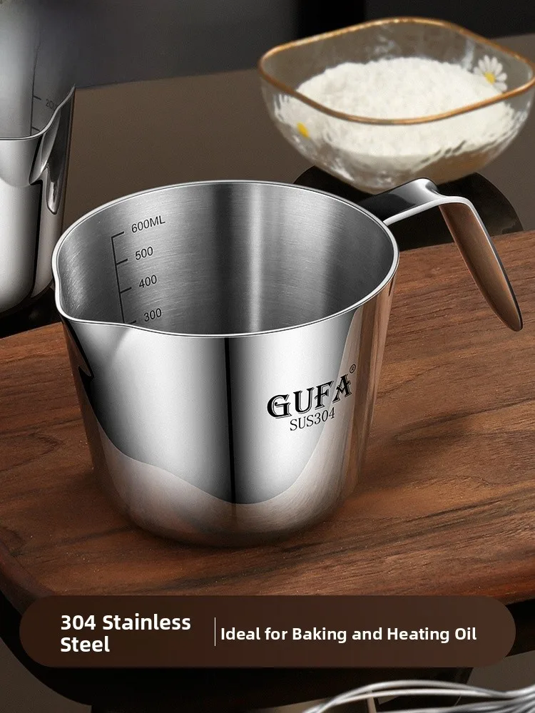 

Кухонная мерная чашка из нержавеющей стали 304, большая емкость, устойчивая к выпечке, высокотемпературная чашка Sc для домашнего использования