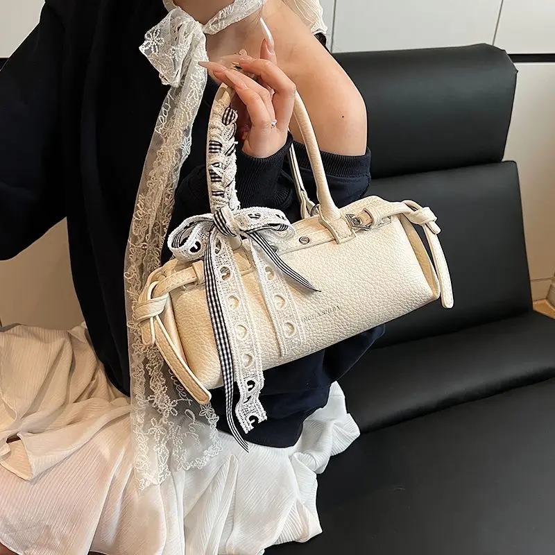 Light Luxury High-value Bow Silk Scarf Women's Bag New Explosion Exquisite Versatile Single Shoulder Portable Oblique Span Bag