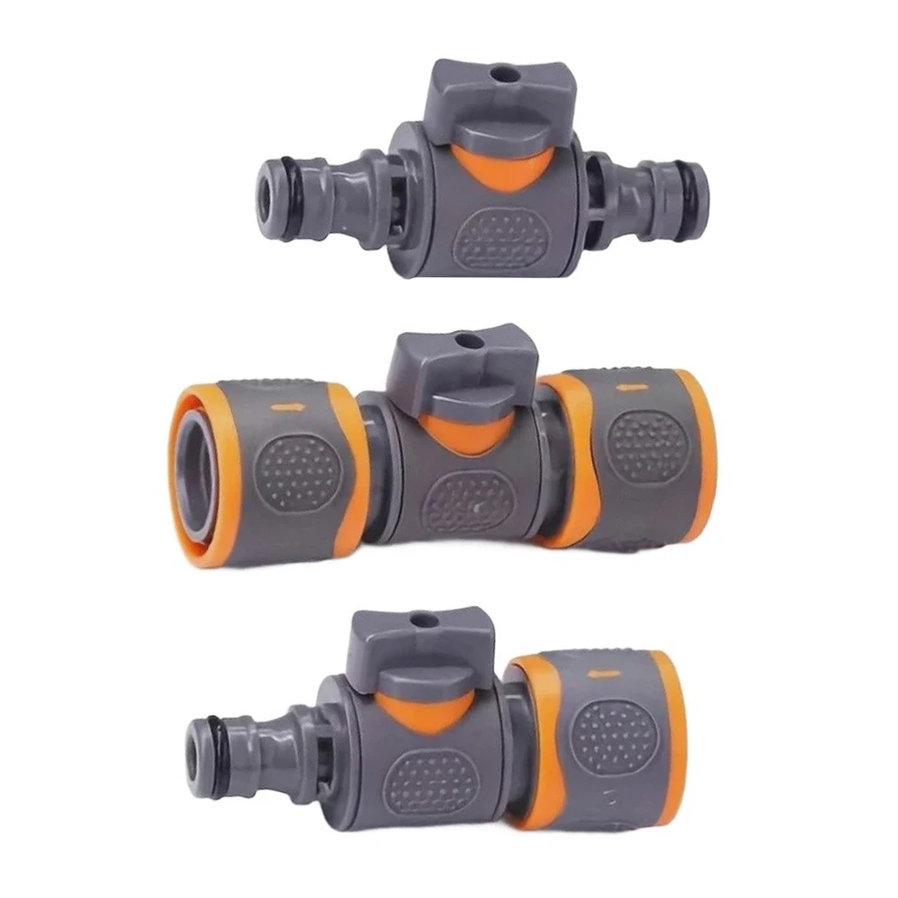 3-Pack Quick Connect Couplers with Integrated Shut-Off Valve and Rubber Sealing Gaskets for Outdoor Durability