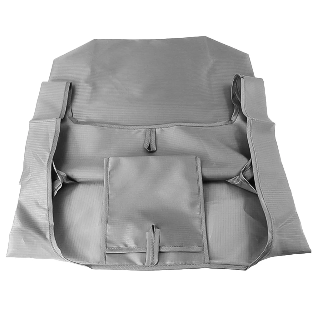 

Oxford Fabric Shopping Bag Washable Foldable Reusable Grocery Tote for Vegetables Fruits Beach Portable Large Capacity Square