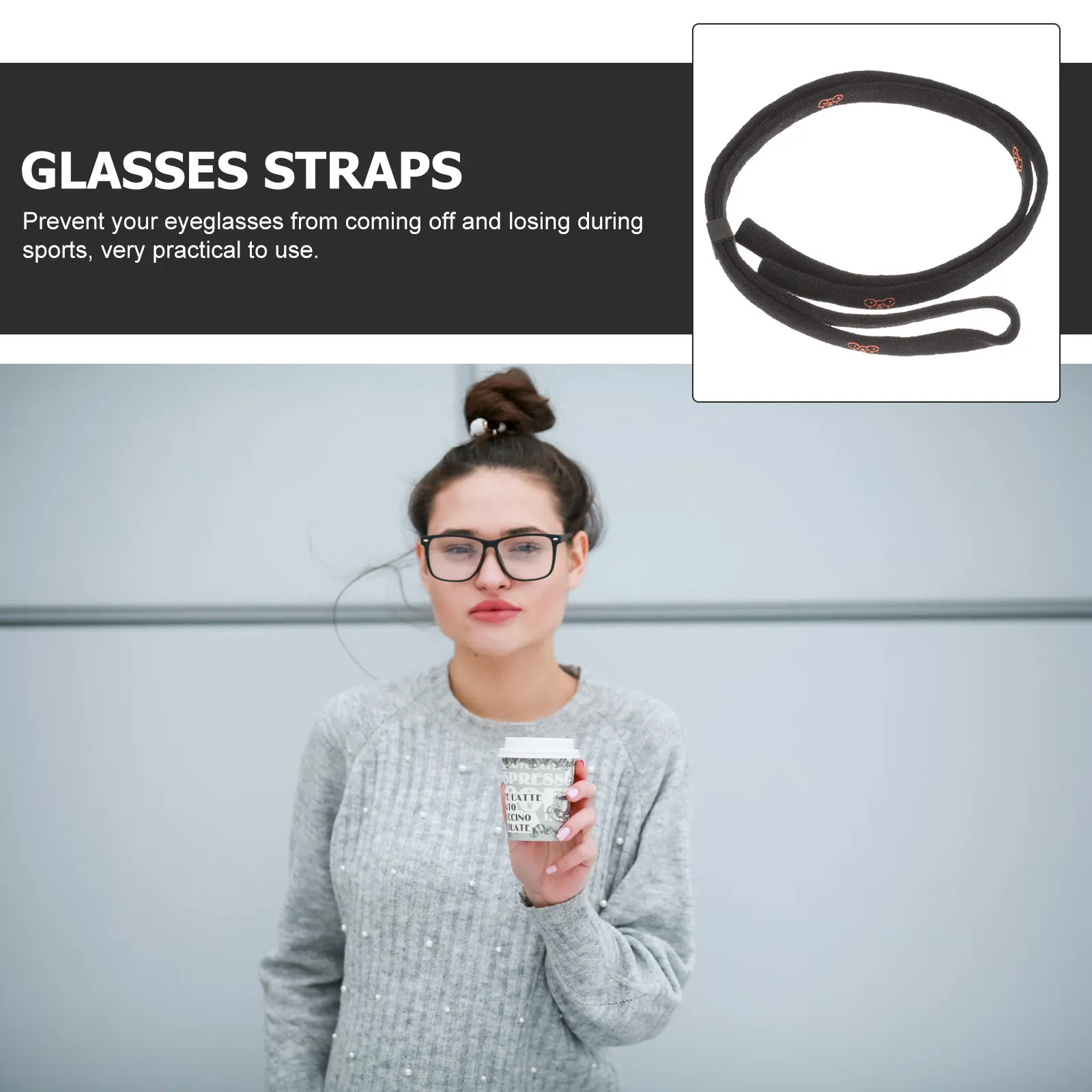 4Pcs Stylish Glasses Chains Eyeglass Holders Lanyards Non-Slip Wear-Resistant Material Lightweight Portable for Sports Travel